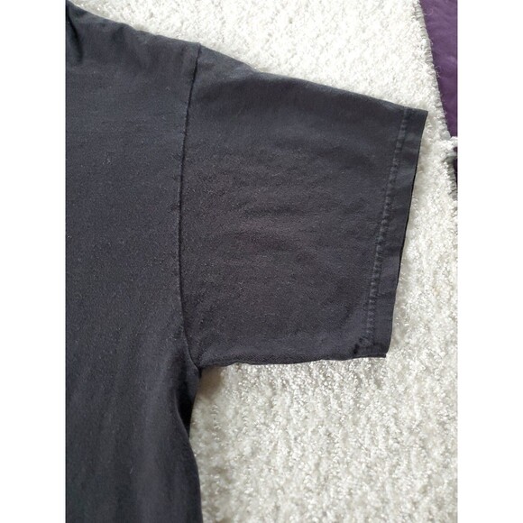 Blood Large Cotton Black Logo Sun Faded Short Layer Sleeve Tee Shirt - Picture 3 of 10